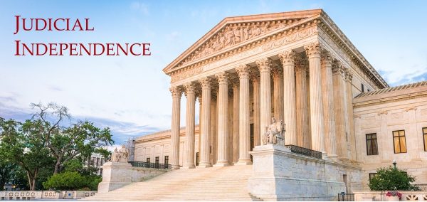 Judicial Independence Front steps of the Supreme Court